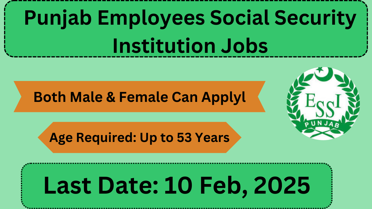 Punjab Employees Social Security Institution Jobs