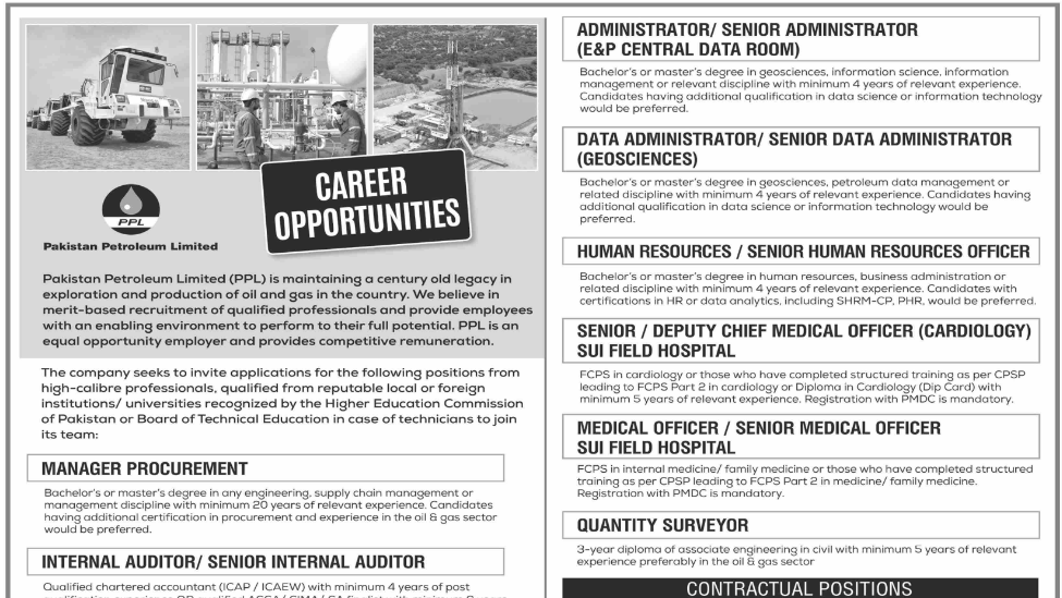 Pakistan Petroleum Limited Jobs