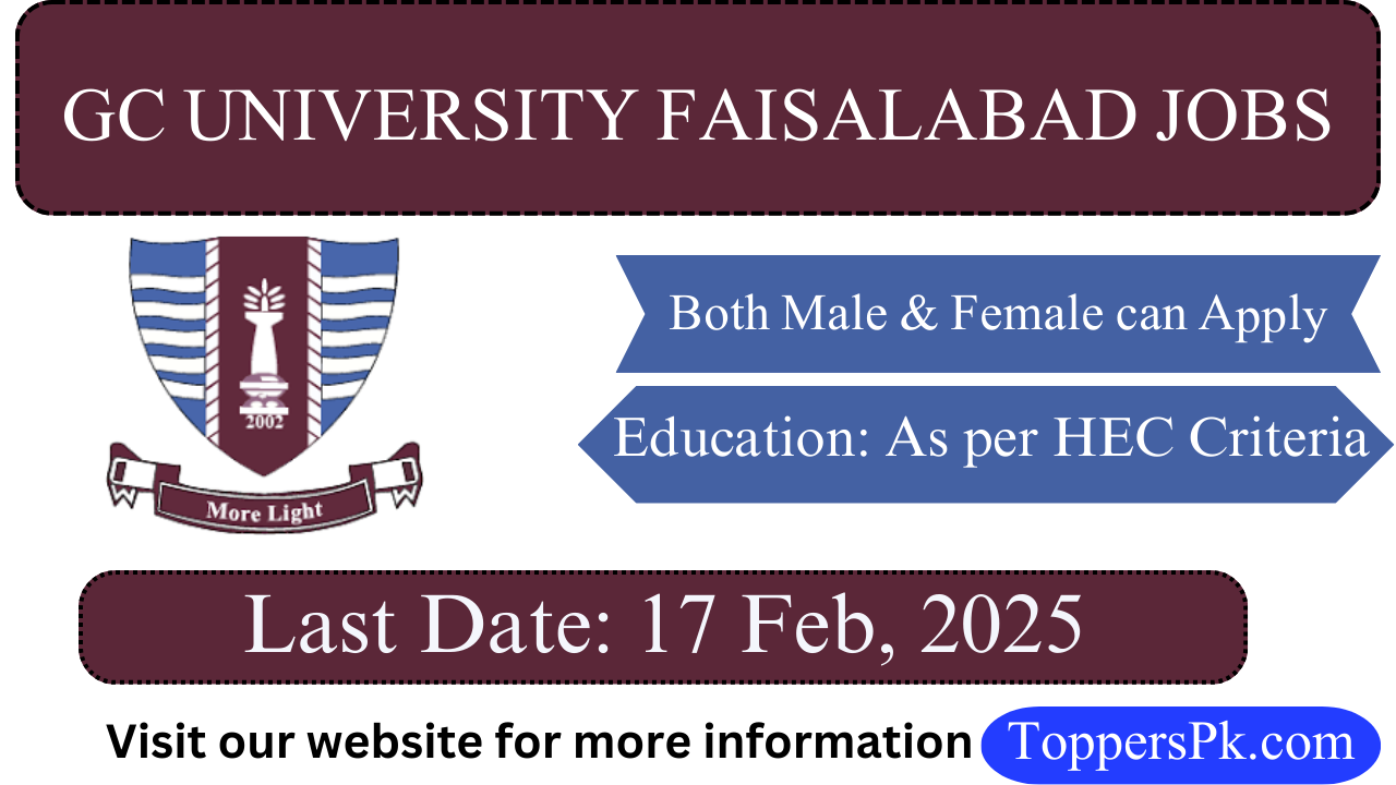 GC University Faisalabad Jobs 2025