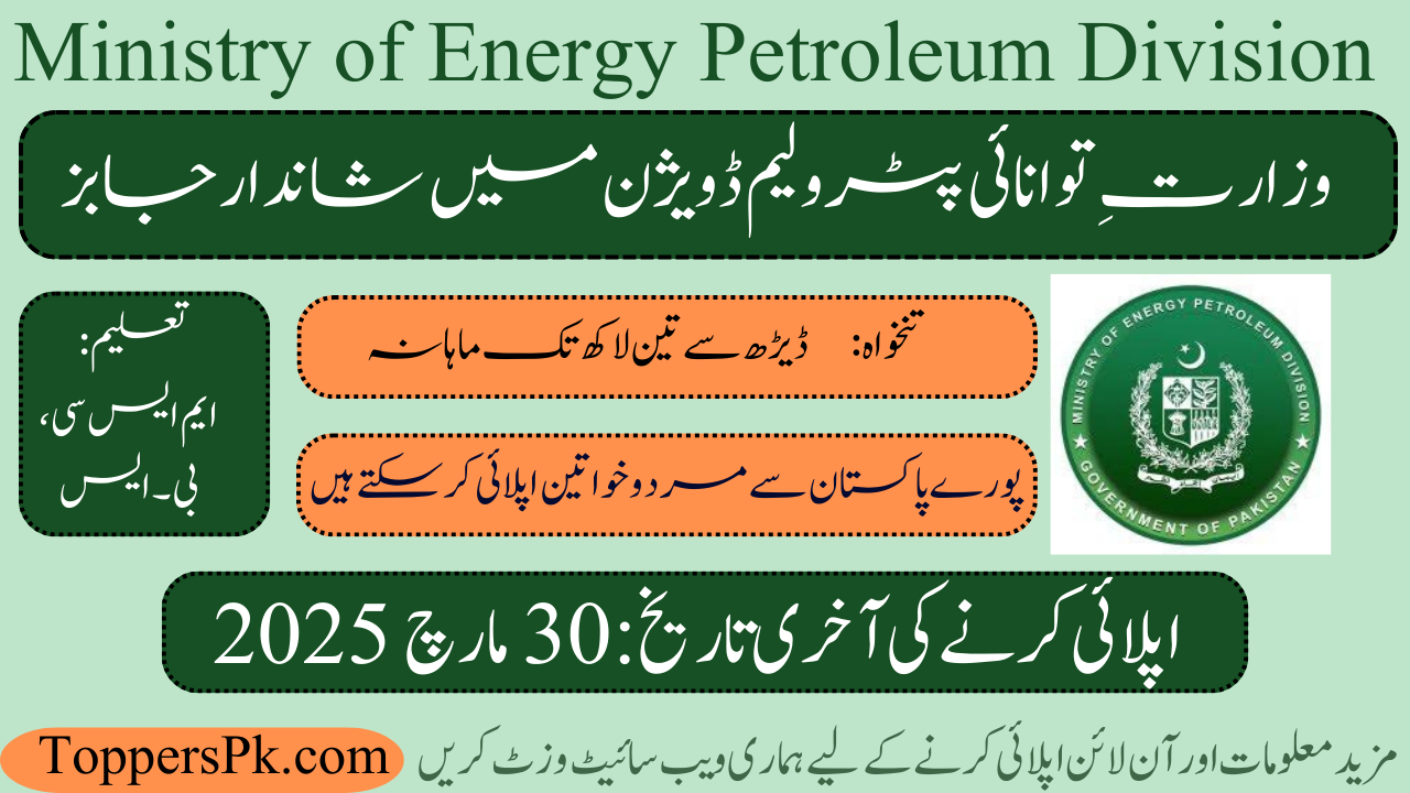 Ministry of Energy Petroleum Division Jobs 2025