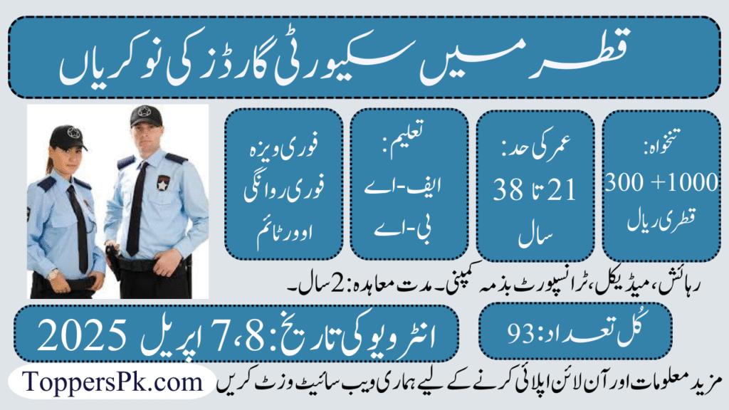 Security Guard Jobs in Qatar 2025