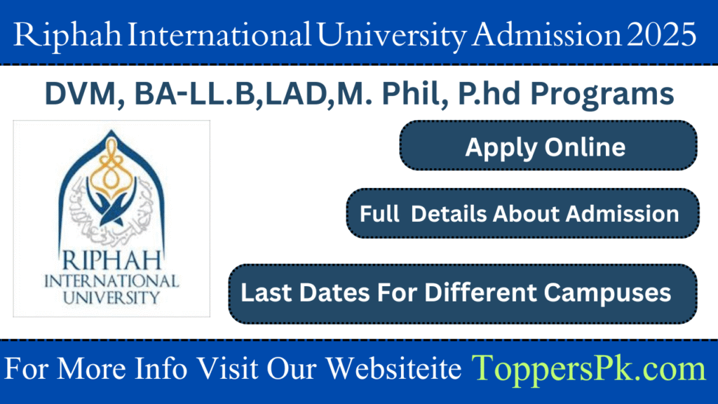 Riphah International University Admission 2025