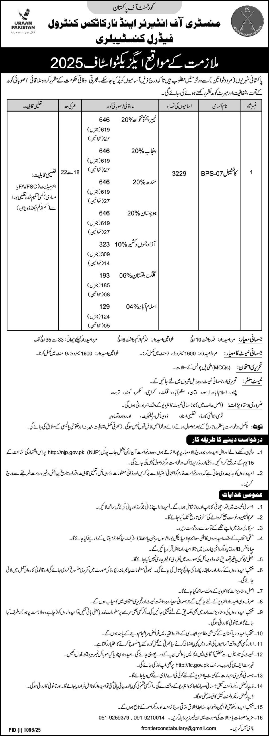 Canstable Jobs in Narcotics Control Department 2025